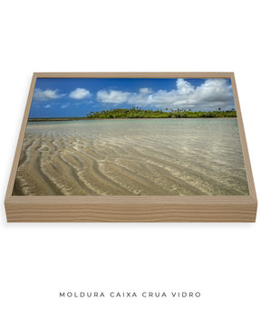Quadro Decorativo Praia ,Areia e Árvores - Horizontal