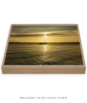 Quadro Decorativo Pôr do Sol Mar Aberto