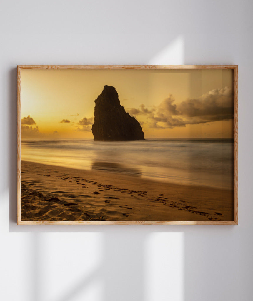 Quadro Decorativo Praia e Pôr do Sol - Horizontal