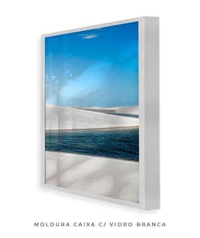 Quadro Decorativo Lençóis Maranhenses - Areia Branca e Mar  - Vertical