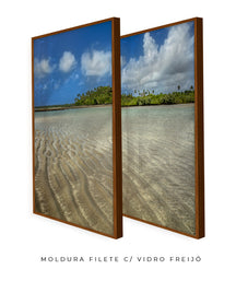 Quadro Decorativo Praia , Areia e Árvores-Dupla