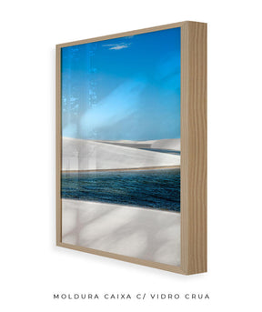 Quadro Decorativo Lençóis Maranhenses - Areia Branca e Mar  - Vertical