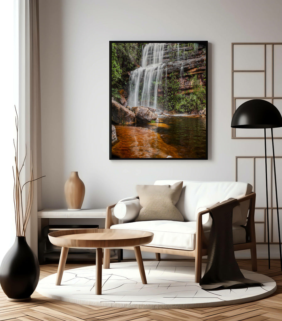 Quadro Decorativo Cachoeira Águas Cristalinas