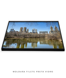 Quadro Decorativo Prédios e Lago de Nova York - Horizontal