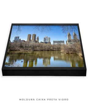 Quadro Decorativo Prédios e Lago de Nova York - Horizontal