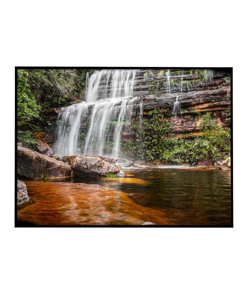 Quadro Decorativo Cachoeira Águas Cristalinas - Horizontal