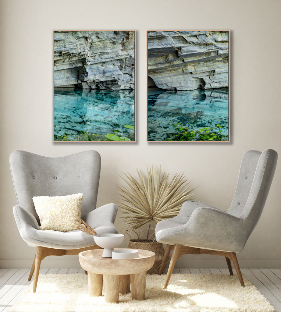 Quadro Decorativo Chapada Diamantina -Águas Tiffany-Dupla