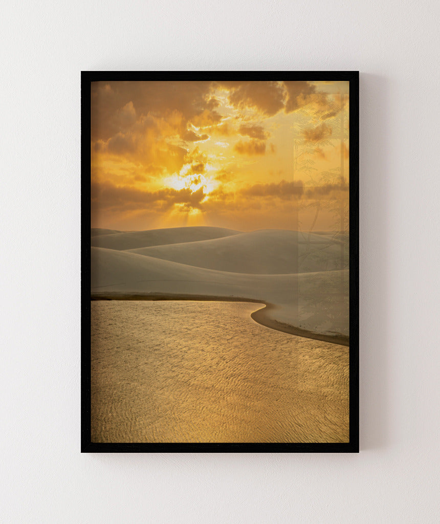 Quadro Decorativo Pôr do Sol - Céu Laranja.