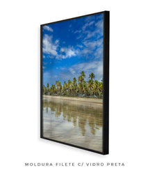 Quadro Decorativo Praia, Mar e Coqueiral