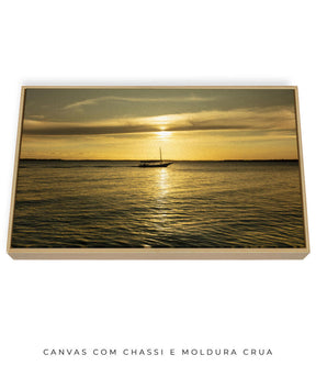 Quadro Decorativo Pôr do Sol Mar Aberto