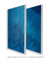 Quadro Decorativo Texturas -Tons Azuis-Dupla