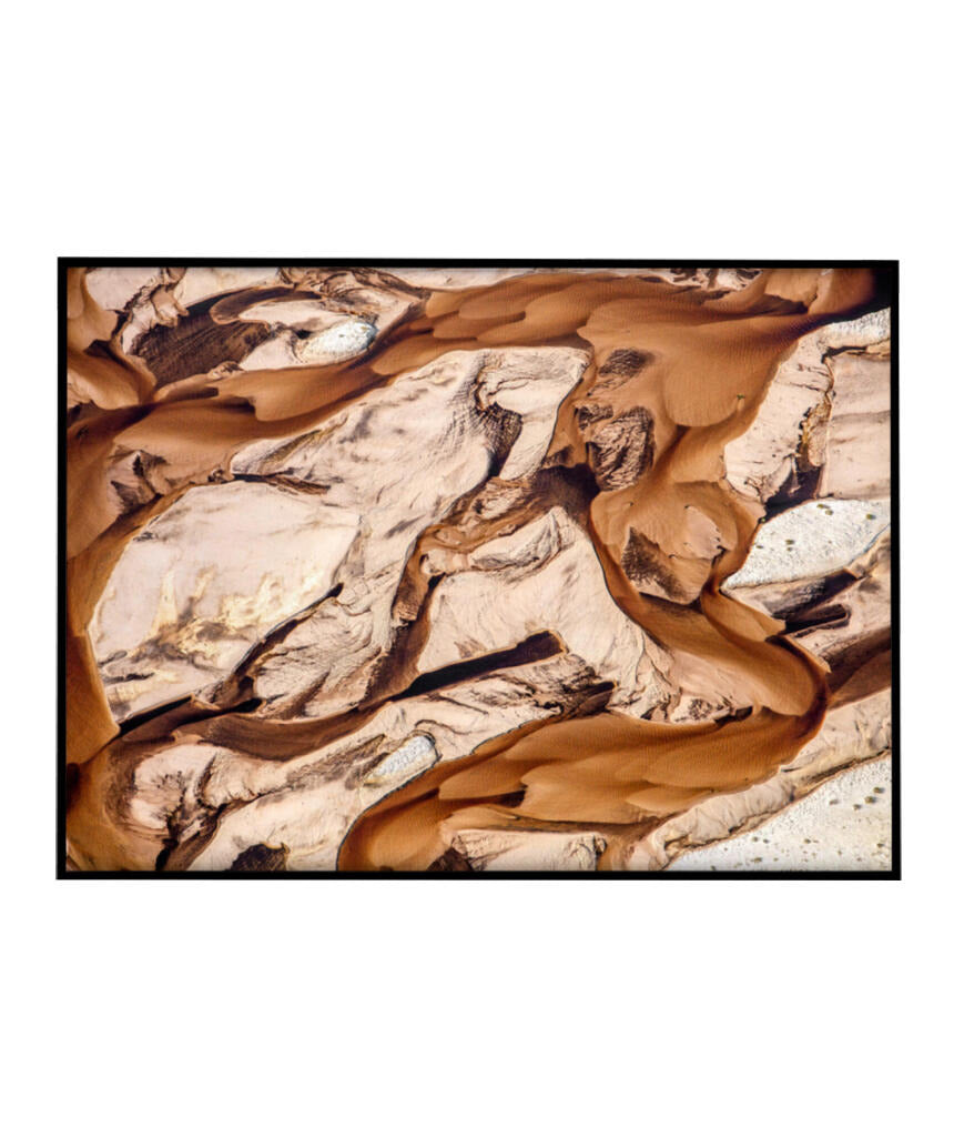 Quadro Decorativo Abstrato e curvas - Variações de tons