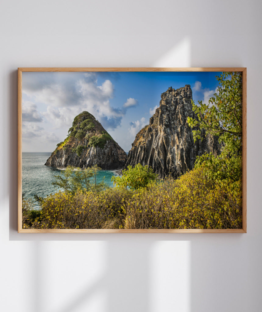 Quadro Decorativo Noronha - Mar e Montanhas - Horizontal