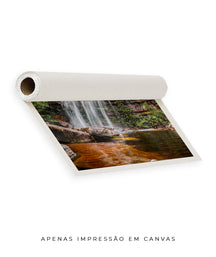 Quadro Decorativo Cachoeira Águas Cristalinas - Horizontal