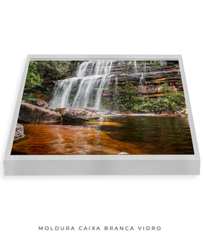Quadro Decorativo Cachoeira Águas Cristalinas - Horizontal