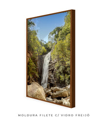 Quadro Decorativo Cachoeira, Natureza e Pedras.