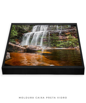 Quadro Decorativo Cachoeira Águas Cristalinas - Horizontal