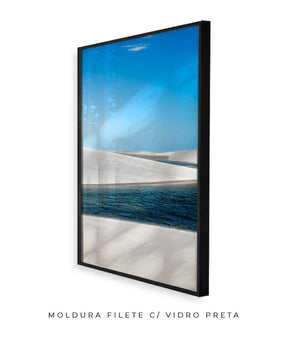 Quadro Decorativo Lençóis Maranhenses - Areia Branca e Mar  - Vertical