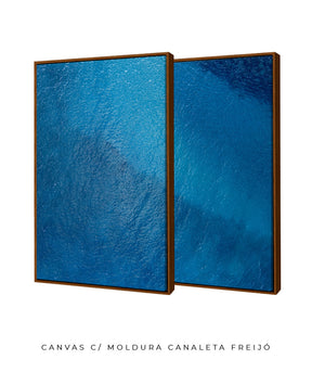 Quadro Decorativo Texturas -Tons Azuis-Dupla