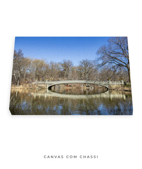 Quadro Decorativo Ponte e Lago de Nova York - Horizontal