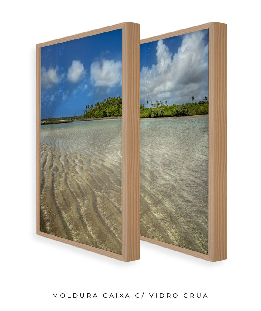Quadro Decorativo Praia , Areia e Árvores-Dupla