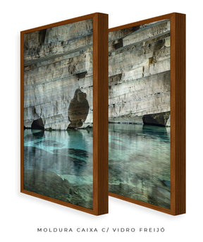 Quadro Decorativo Chapada Diamantina - Rocha e águas cristalinas-Dupla