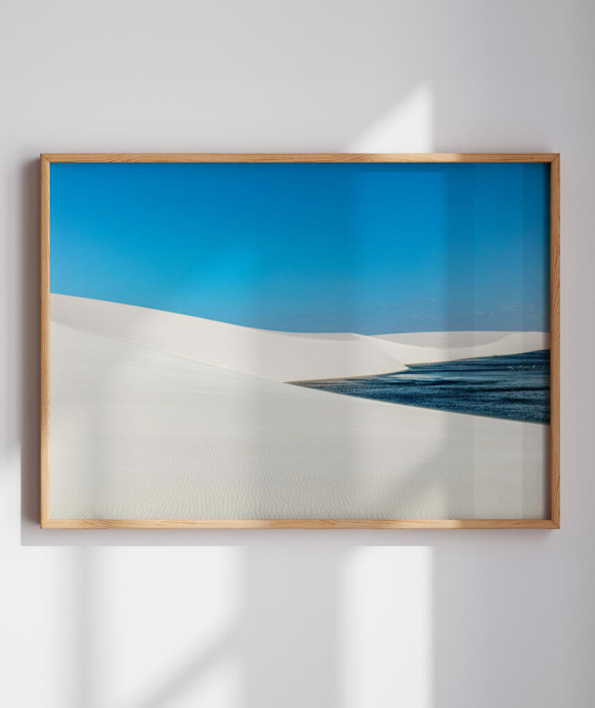 Quadro Decorativo Lençóis Maranhenses - Areia Branca e Mar