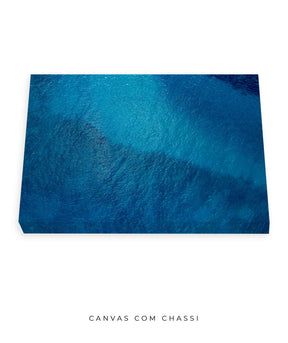 Quadro Decorativo Abstrato e curvas -Tons de azul