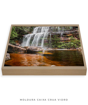 Quadro Decorativo Cachoeira Águas Cristalinas - Horizontal