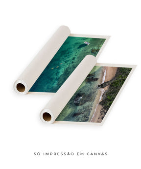 Quadro  Decorativo Praia e Mar Verde - Dupla