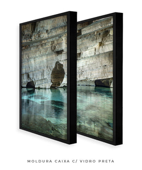 Quadro Decorativo Chapada Diamantina - Rocha e águas cristalinas-Dupla