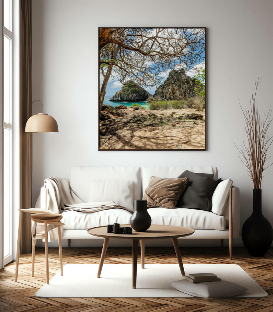 Quadro Decorativo Noronha -  Morro Dois Irmãos - Vertical