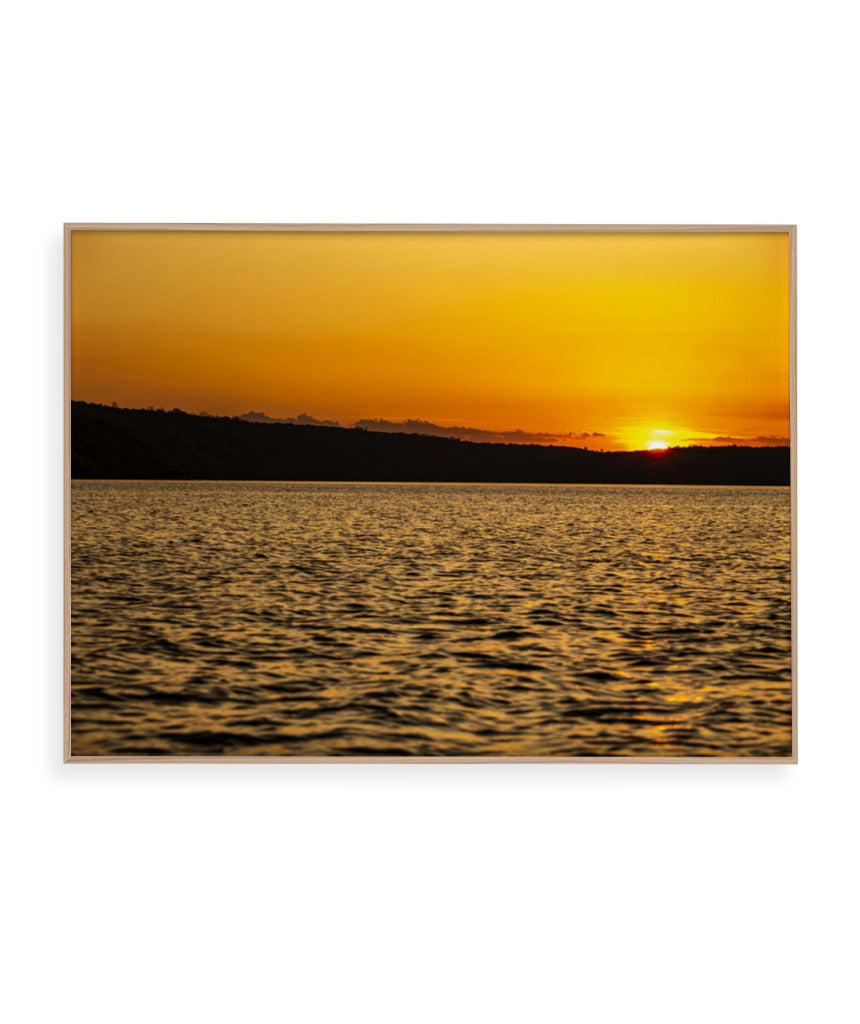 Quadro Decorativo Pôr do Sol  Beira Mar - Horizontal