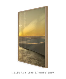 Quadro Decorativo Lençóis Maranhenses com por do Sol