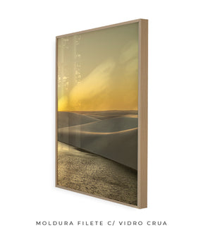 Quadro Decorativo Lençóis Maranhenses com por do Sol