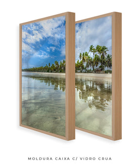Quadro Decorativo Praia, Mar e Coqueiral - Dupla
