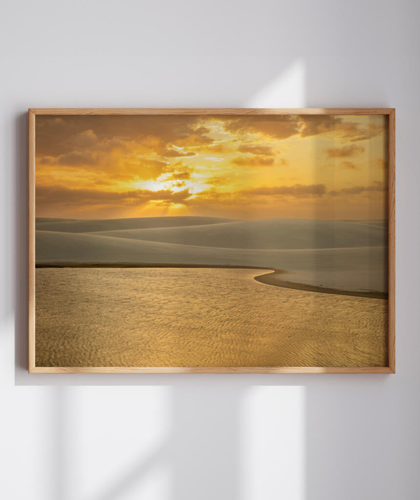 Quadro Decorativo Pôr do Sol - Céu Laranja.