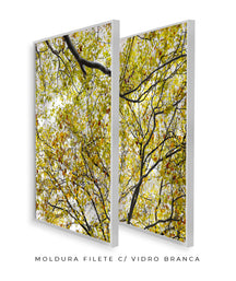 Quadro Decorativo Árvore com Galhos Verdes-Dupla