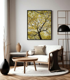 Quadro Decorativo Árvores e Galhos - Folhas verdes Vertical