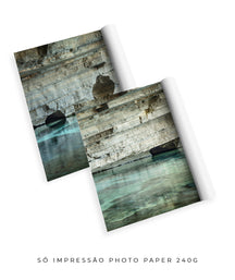 Quadro Decorativo Chapada Diamantina - Rocha e águas cristalinas-Dupla