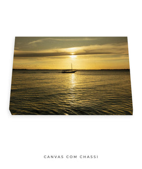 Quadro Decorativo Pôr do Sol Mar Aberto