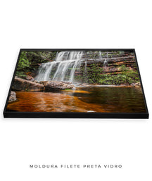 Quadro Decorativo Cachoeira Águas Cristalinas - Horizontal
