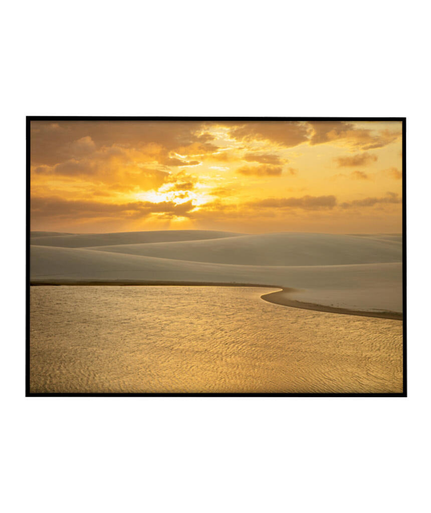 Quadro Decorativo Pôr do Sol - Céu Laranja - Horizontal