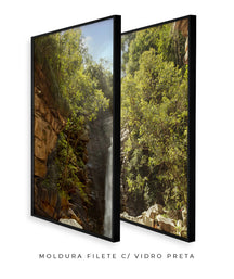 Quadro Decorativo Cachoeira, Natureza e Pedras- Dupla