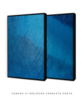 Quadro Decorativo Texturas -Tons Azuis-Dupla