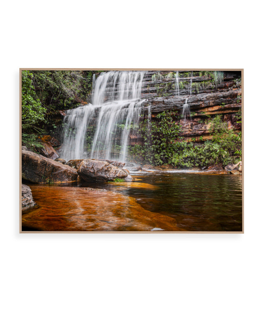 Quadro Decorativo Cachoeira Águas Cristalinas - Horizontal