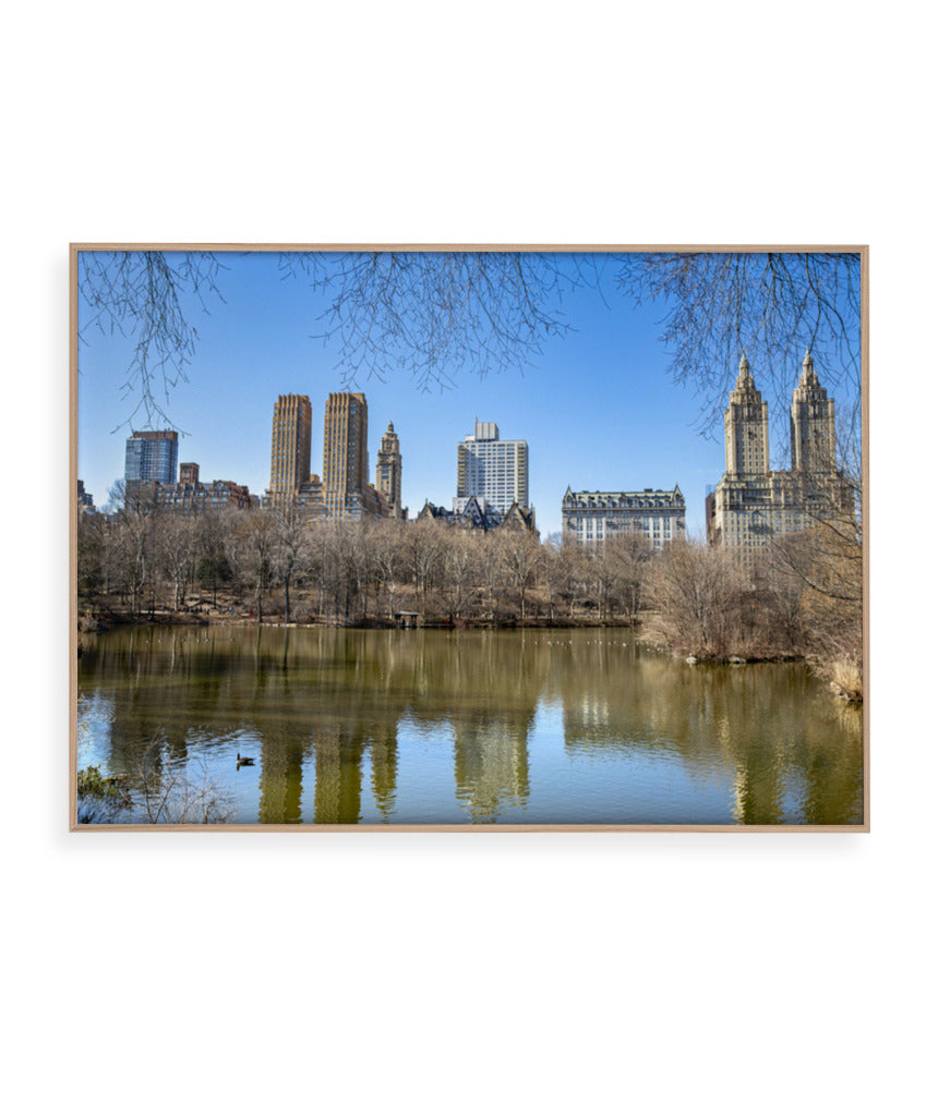 Quadro Decorativo Prédios e Lago de Nova York - Horizontal