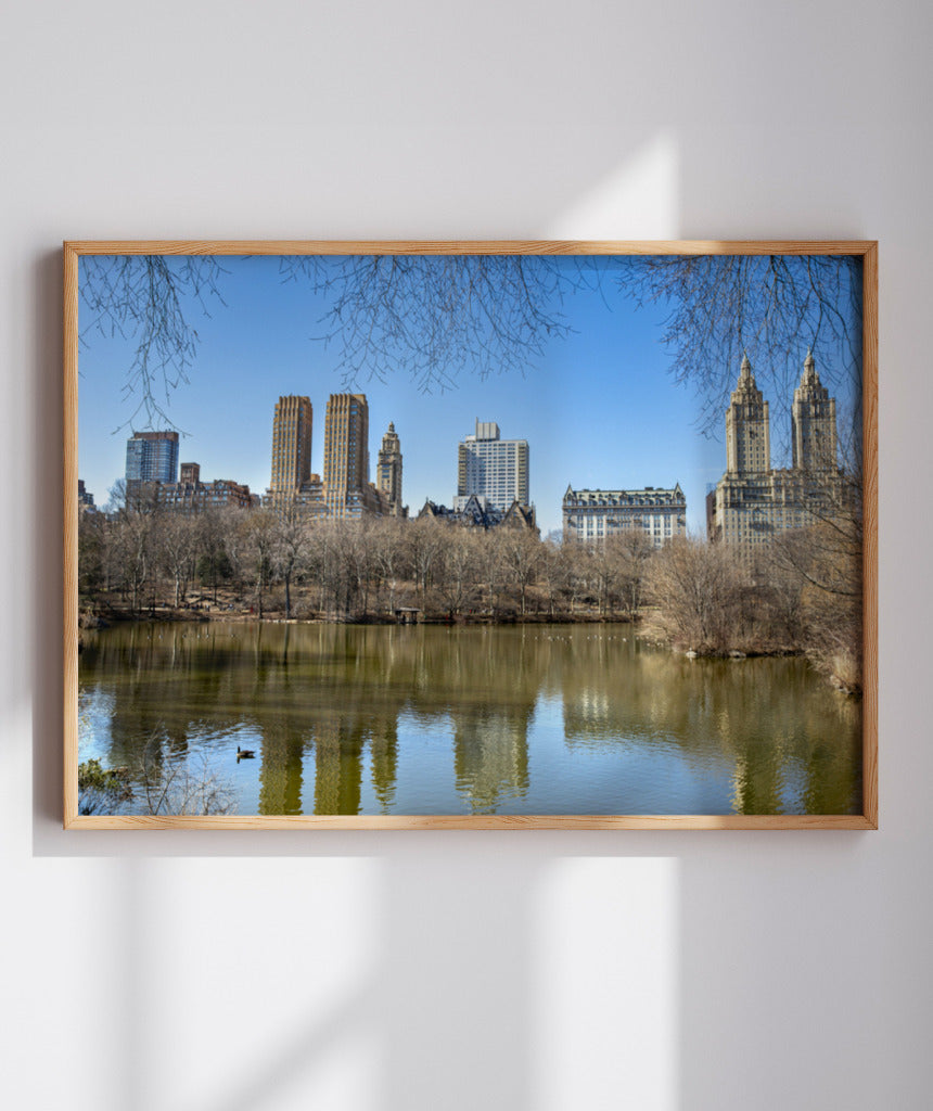 Quadro Decorativo Prédios e Lago de Nova York - Horizontal