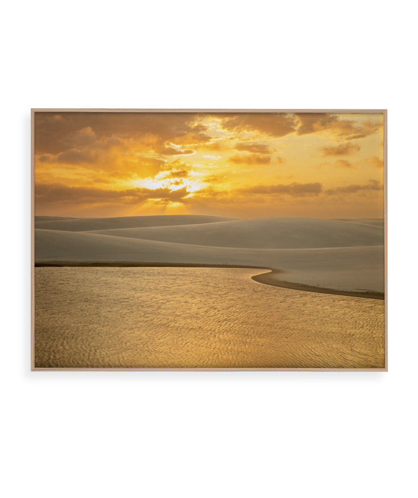 Quadro Decorativo Pôr do Sol - Céu Laranja - Horizontal