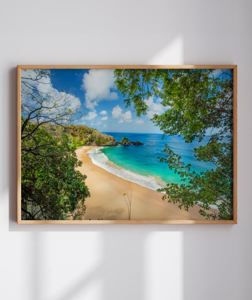 Quadro Decorativo Praia e Mar Azul- Noronha